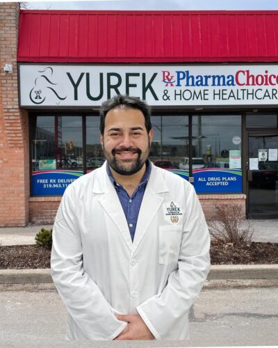 Vishal in front of Yurek Store author of Travel Health and Safety Tips